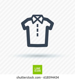 Shirt line vector icon