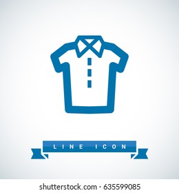 Shirt line vector icon