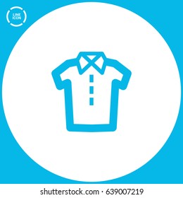 Shirt line vector icon