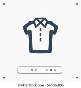 Shirt line vector icon