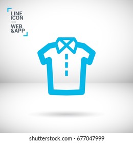 Shirt line vector icon