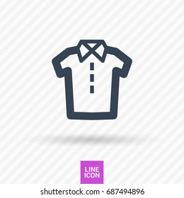 Shirt line vector icon
