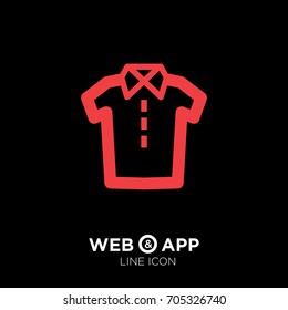 Shirt line vector icon