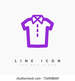 Shirt line vector icon