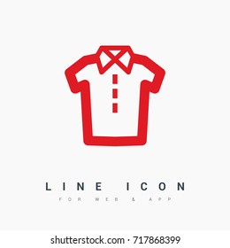 Shirt line vector icon