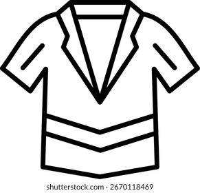 Diseño de icono de Vector de línea de camisa