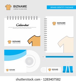 Shirt  Logo, Calendar Template, CD Cover, Diary and USB Brand Stationary Package Design Vector Template