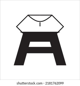 A shirt logo icon design illustration template web