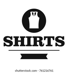 Shirt logo. Simple illustration of shirt vector logo for web
