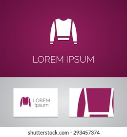 shirt logo template icon design elements with business card 