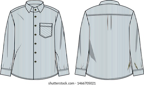 shirt long sleece for man vector template