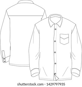shirt long sleeve vector isolated template illustration