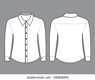 Shirt with long sleeves. vector illustration