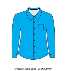 Shirt with long sleeves . vector illustration