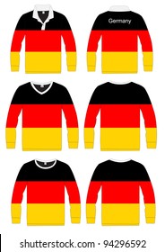 Shirt Long-sleeved sport in Germany Flag.  vector template design