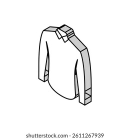 shirt man clothes isometric icon vector. shirt man clothes sign. isolated symbol illustration