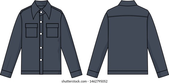 Shirt Men Vector Template Stock Vector (Royalty Free) 1462795052 ...