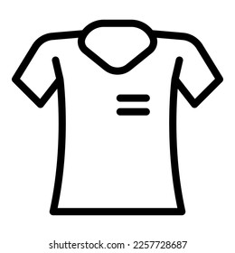 Shirt model icon outline vector. Front short. Top uniform
