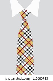 Shirt and necktie; detail