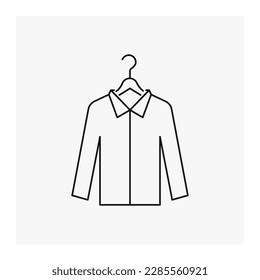 Shirt on a hanger vector icon, editable stroke