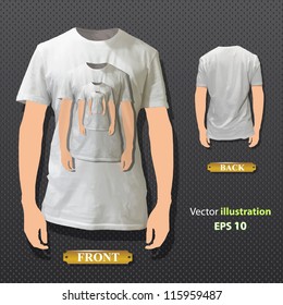 Shirt on a shirt. Vector design.