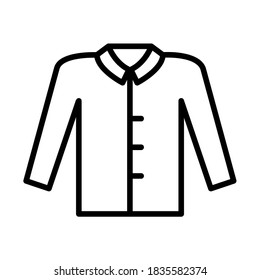 Shirt outline vector icon. Shirt icon for web, mobile apps and ui design. Clothes illustration isolated on white background.