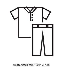 shirt and pants icon vector illustration
