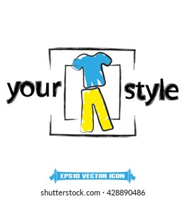 Shirt pants icon vector illustration