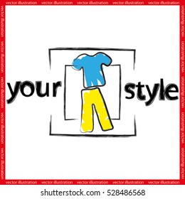 Shirt pants icon vector illustration.