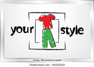 Shirt pants icon vector illustration
