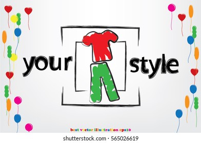 Shirt pants icon vector illustration.