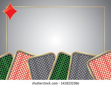 Shirt playing cards.Playing Card Back Designs.Playing cards background.Banner