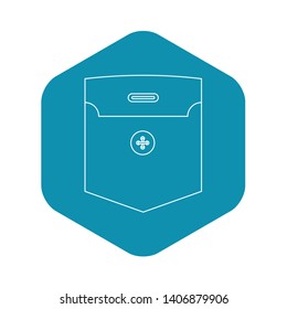 Shirt pocket icon. Outline illustration of shirt pocket vector icon for web