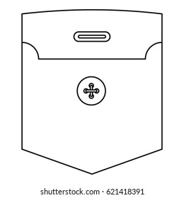 Shirt pocket icon. Outline illustration of shirt pocket vector icon for web