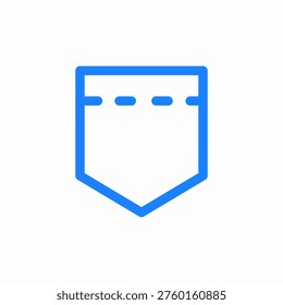 shirt pocket icon sign vector