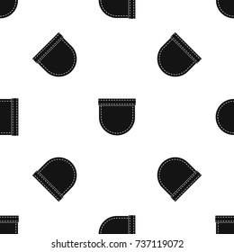 Shirt pocket pattern repeat seamless in black color for any design. Vector geometric illustration