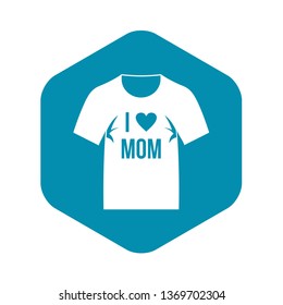 Shirt with print icon. Simple illustration of shirt with print vector icon for web