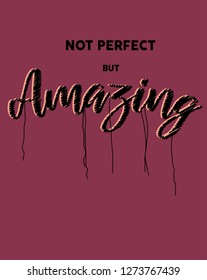  shirt print, positive thinking slogan. stitches texture.