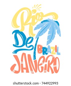 Shirt print Rio de Janeiro vector illustration