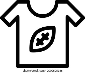 shirt rugby vector thin line icon