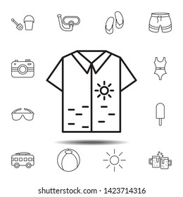 shirt, sea icon. Simple thin line, outline vector element of summer icons set for UI and UX, website or mobile application