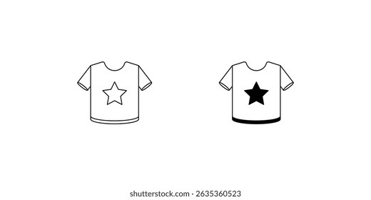 Icono de conjunto de camisa con fondo blanco Vector Ilustración de stock