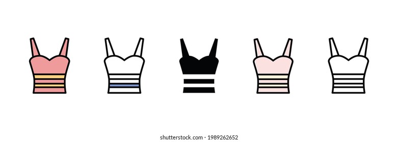 shirt set vector type icon