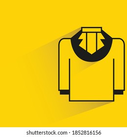 shirt with shadow on yellow background