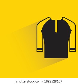 shirt with shadow on yellow background vector