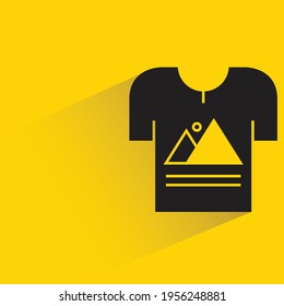 shirt with shadow on yellow background