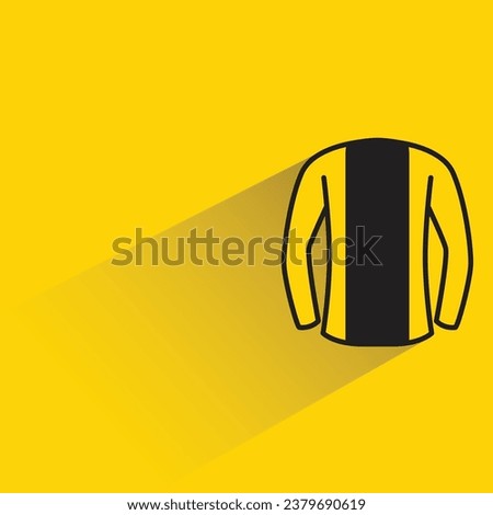 shirt with shadow on yellow background