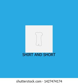 shirt and short icon sign signifier vector