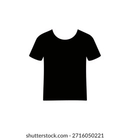 Projeto plano vetor silhueta da camisa no fundo branco.