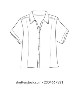 Shirt sketch illustration on white background